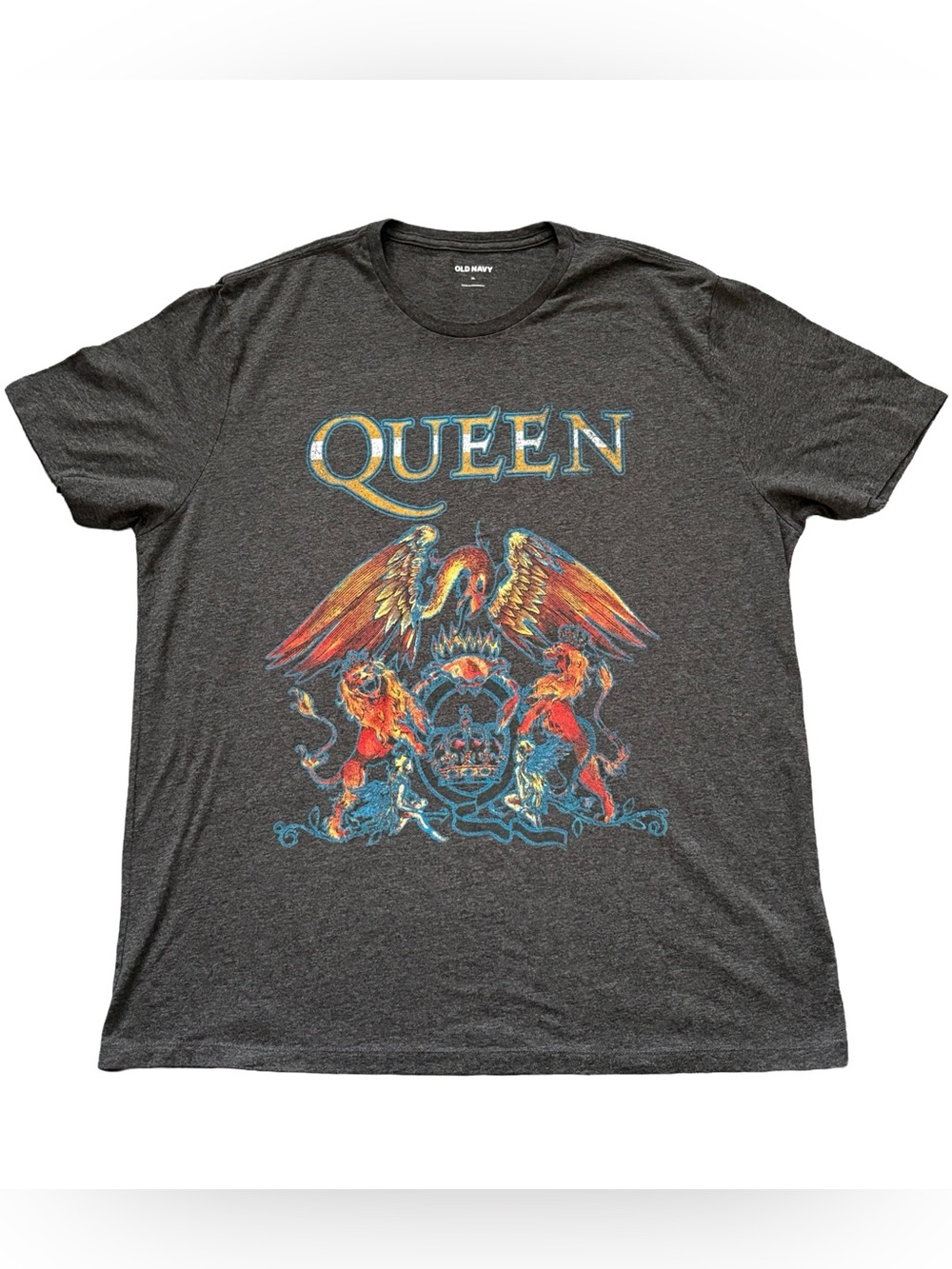 Queen Graphic Band Tee Rock Tee Gray XL